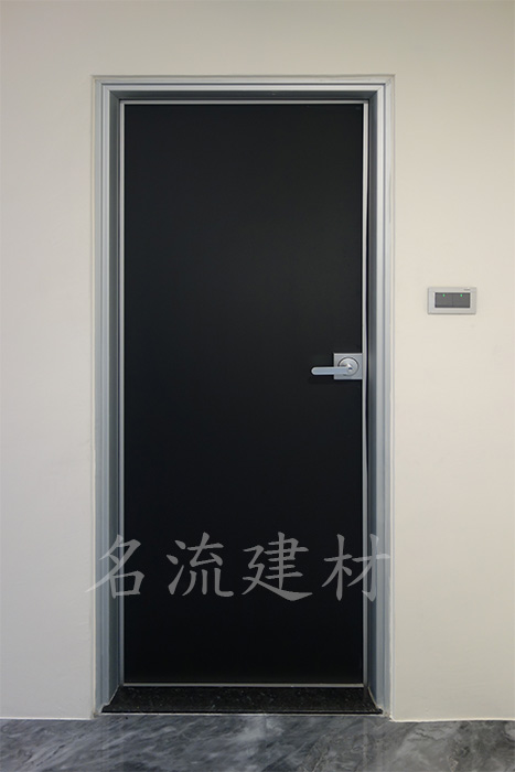 34.浴室門-鋁製黑鑽玻璃門